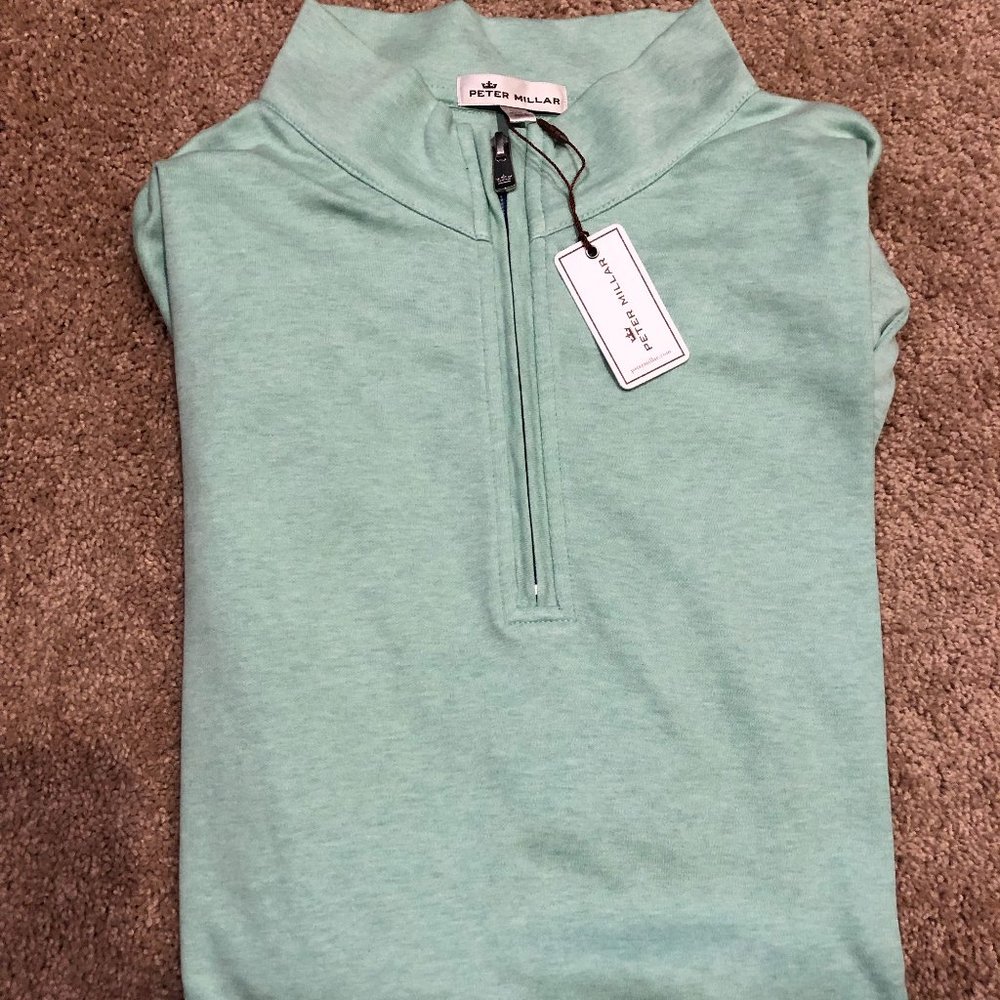 NWT Peter Millar Cotton 1/4 Zip Pullover - Size XL